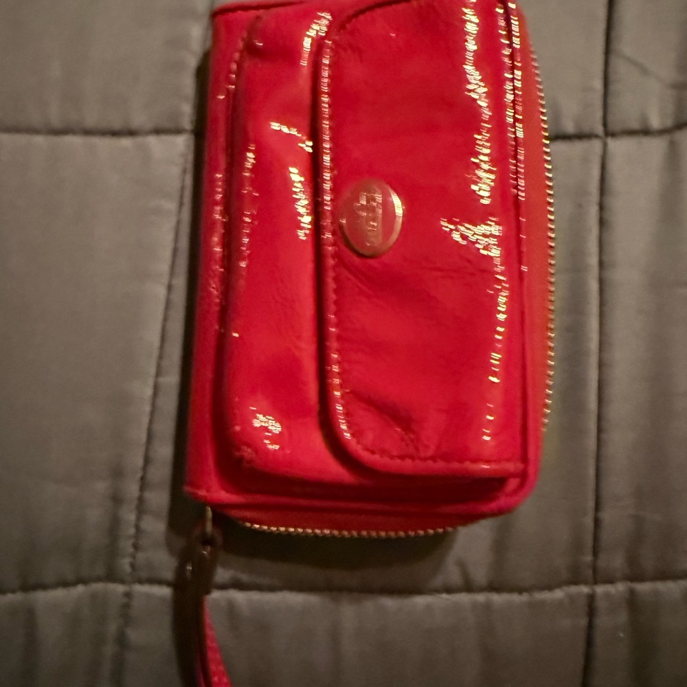 Coach Glossy Pink Wristlet